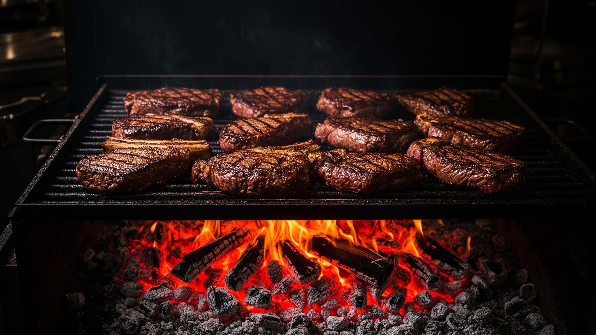 Carne a la brasa en la parrilla de Sa Llenya, Port d'Alcúdia.